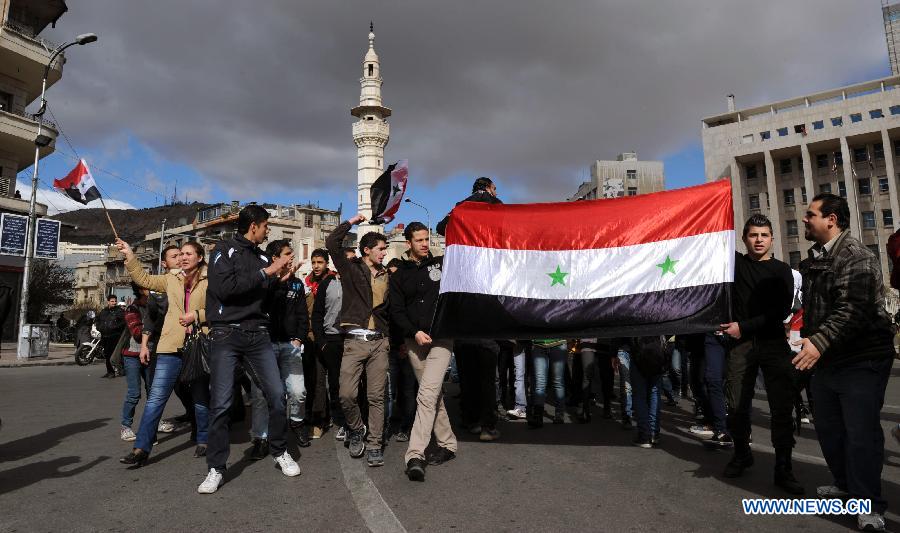 SYRIA-DAMASCUS-DEMONSTRATION