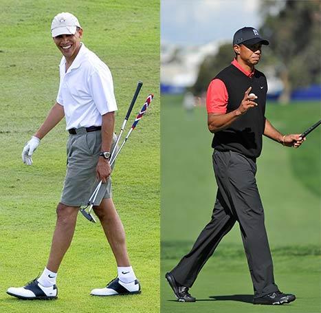 President Obama played golf with Tiger Woods at the Floridian Yacht and Golf Club, the White House confirmed on Sunday. 