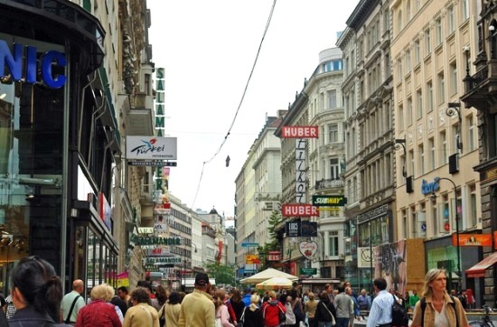 Kartnerstrasse Street in Austria, one of the 'Top 10 shopping destinations in the world' by China.org.cn