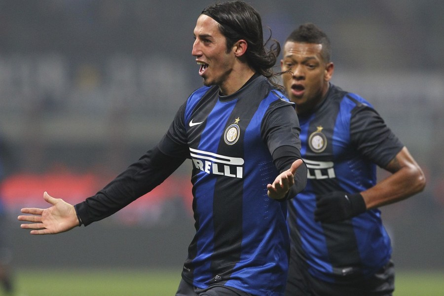 Inter levelled the score when Ezequiel Schelotto powered in a header. 