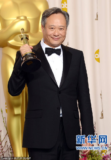 'Life of Pi' director Ang Lee (back right) attends the 85th Academy Awards on Sunday, February 24, 2013, in Hollywood, California. Lee won Best Director for 'Life of Pi.'