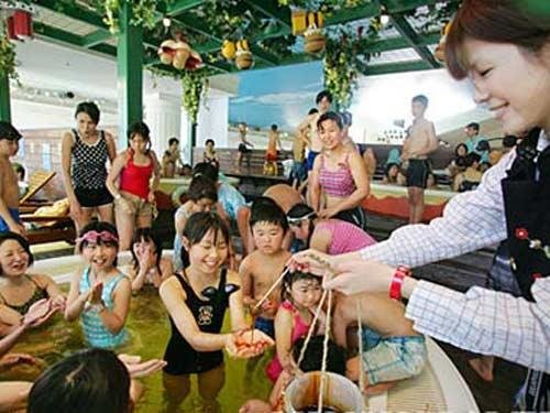 Magic hot spring in Japan