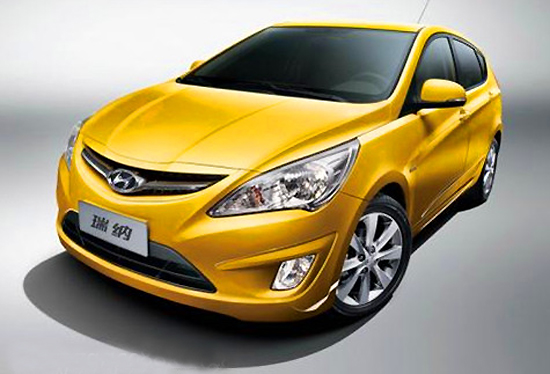 Hyundai Verna, one of the 'top 10 best-selling sedans in China 2012' by China.org.cn.