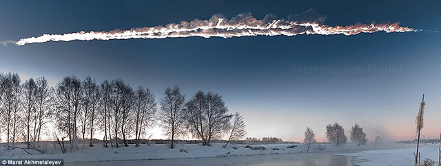 Russian photographer Marat Akhmetaleyev captured a sensational photo collection of meteorite strike on February 15, 2013.