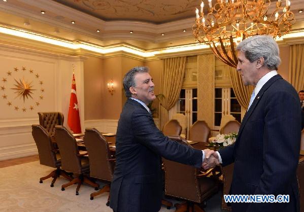 TURKY-ANKARA-GUL-KERRY-MEETING