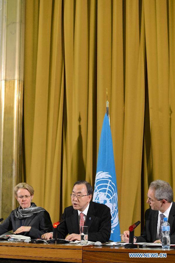 SWITZERLAND-UN-BAN KI-MOON-SYRIA