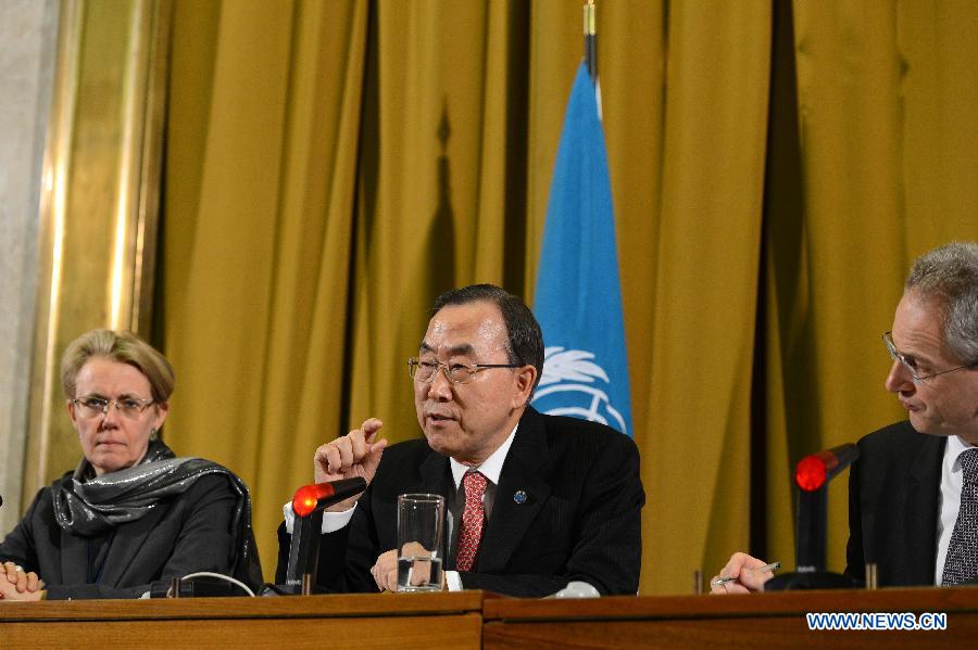 SWITZERLAND-UN-BAN KI-MOON-SYRIA