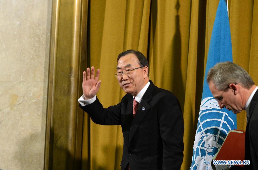 SWITZERLAND-UN-BAN KI-MOON-SYRIA