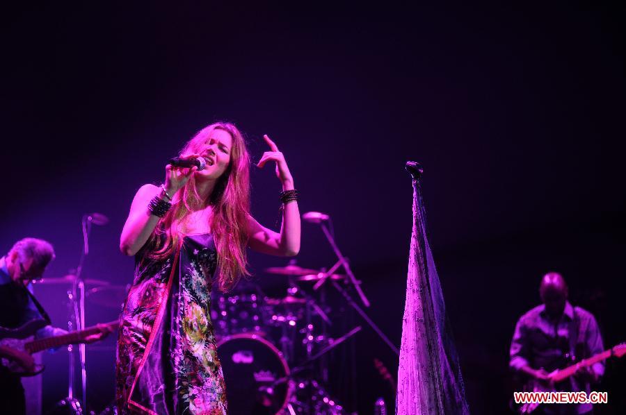 British pop star Joss Stone performs during Java Jazz Festival 2013