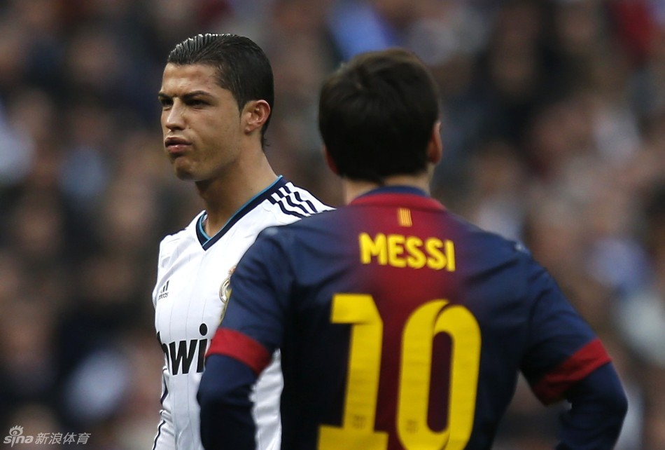 Ronaldo went head to head with Lionel Messi.