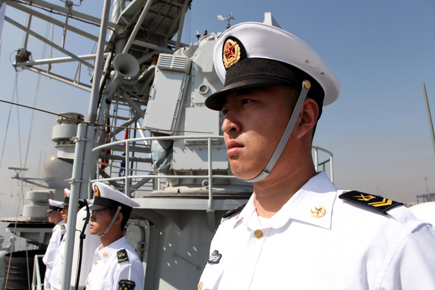 Chinese naval fleet arrives in Pakistan for multinational military exercise on March 3, 2013. [Xinhua photo]