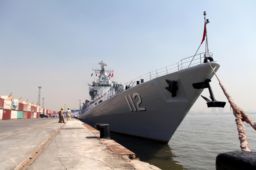 Chinese naval fleet arrives in Pakistan for multinational military exercise on March 3, 2013. [Xinhua photo]