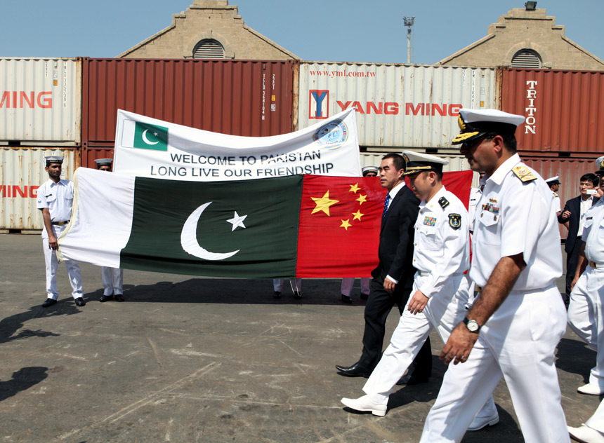 Chinese naval fleet arrives in Pakistan for multinational military exercise on March 3, 2013. [Xinhua photo]