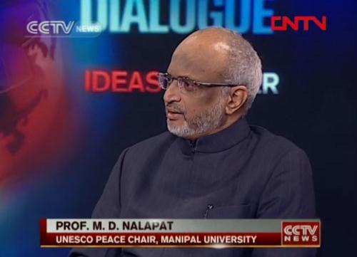 The author is vice-chair of Manipal Advanced Research Group and UNESCO peace chair, and professor of geopolitics at Manipal University, India. [cntv.com] 