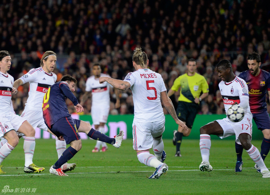 Leo Messi bent the ball home from the edge of the box to get the scoring underway. 