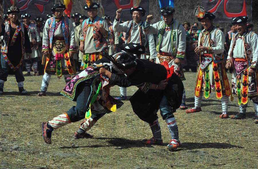 CHINA-SICHUAN-LIXIAN COUNTY-QIANG PEOPLE-GUAIRU FESTIVEL (CN)