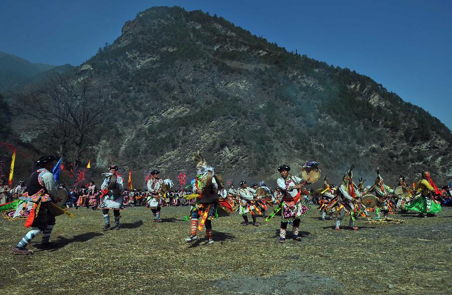 CHINA-SICHUAN-LIXIAN COUNTY-QIANG PEOPLE-GUAIRU FESTIVEL (CN)