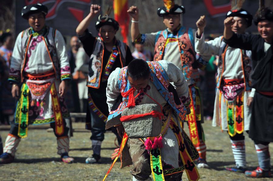 CHINA-SICHUAN-LIXIAN COUNTY-QIANG PEOPLE-GUAIRU FESTIVEL (CN)