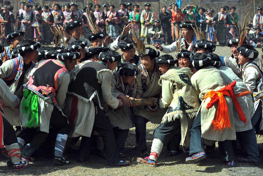 CHINA-SICHUAN-LIXIAN COUNTY-QIANG PEOPLE-GUAIRU FESTIVEL (CN)