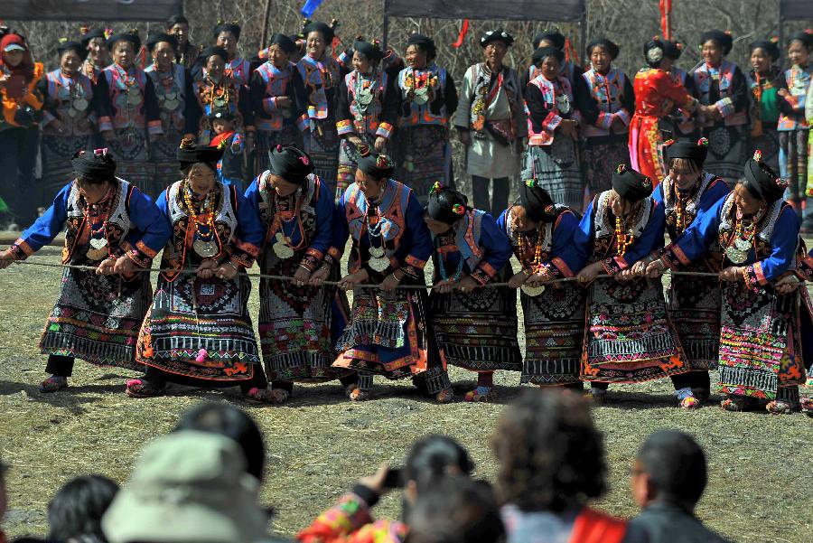 CHINA-SICHUAN-LIXIAN COUNTY-QIANG PEOPLE-GUAIRU FESTIVEL (CN)