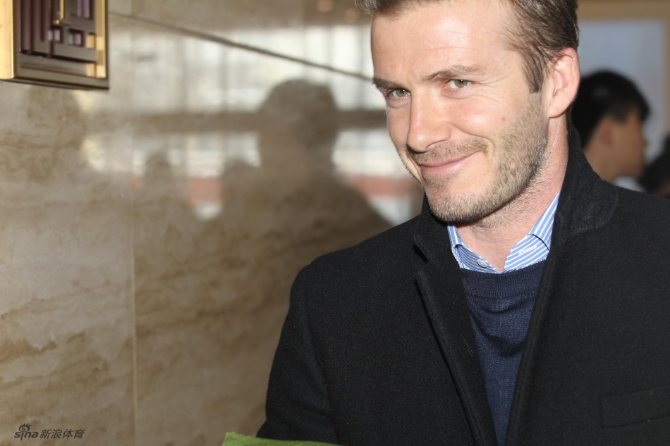 David Beckham arrives in Beijing on Wednesday, March 20, 2013 to start his China tour. 