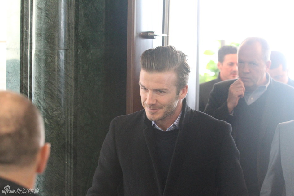 David Beckham arrives in Beijing on Wednesday, March 20, 2013 to start his China tour. 