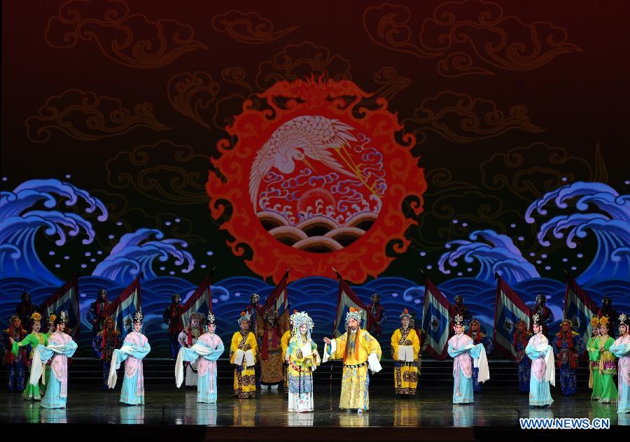 Artists perform during the opening ceremony of the 'Tourism Year of China' in Moscow, March 22, 2013. The 'China-Russia Tourism Year' program, which began last year with the 'Tourism Year of Russia' in China, aims to foster tourism ties and humanistic exchanges between the two countries. (Xinhua