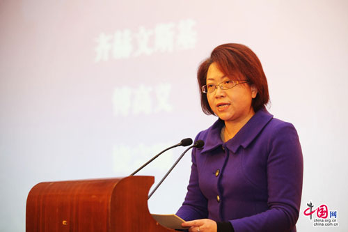 Vice Mayor of Shanghai speaks at the Fifth World Forum on China Studies in Shanghai, March 23. [China.org.cn]