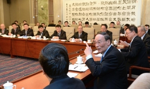 Wang Qishan joins discussion with deputies from Ningxia