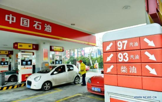Gasoline and diesel in China will become cheaper starting Wednesday. 