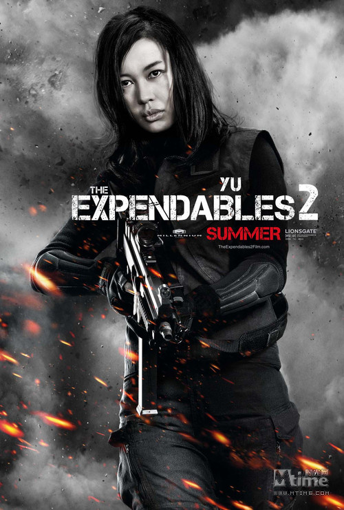 Yu Nan joined the production of 'The Expendables 2'.[File photo]