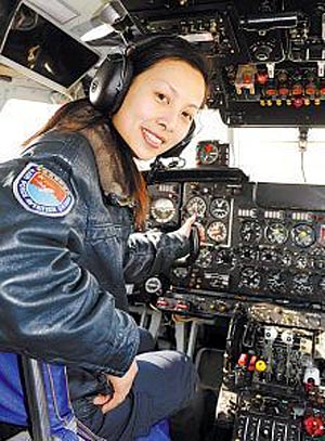 Wang Yaping, a former air force pilot, will join a crew of three on Shenzhou 10 and will become only the second woman astronaut in space after Liu Yang who was on board the Shenzhou 9 mission in 2012.[File photo]