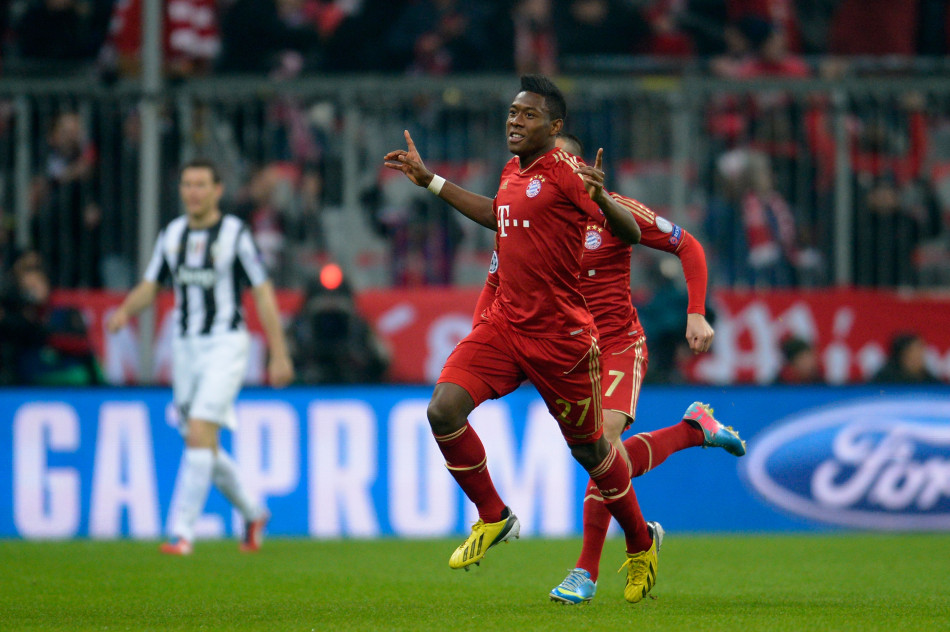 Alaba opens the scoring for Bayern Munich. 