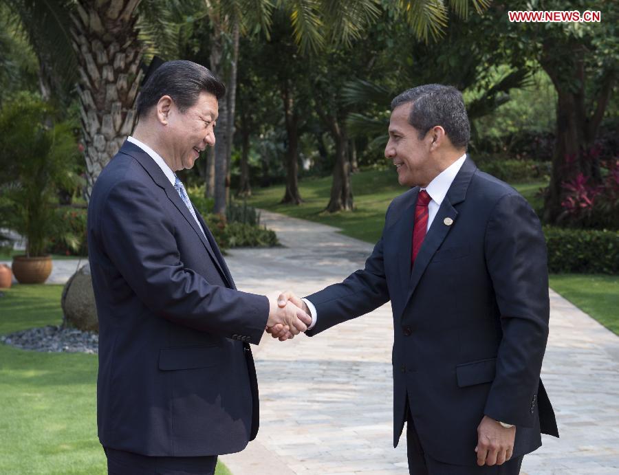 Xi meets with visiting Peruvian counterpart