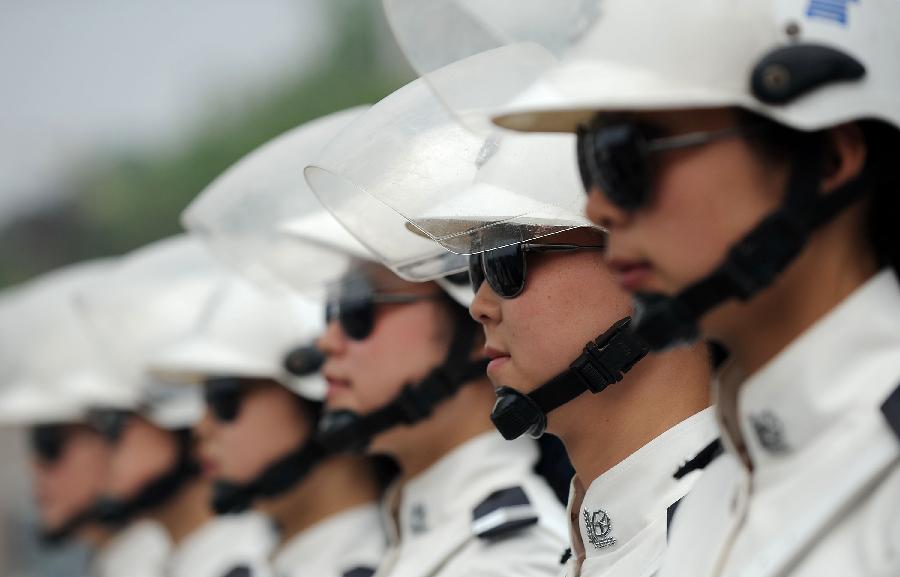 Traffic policewomen in China&apos;s Sichuan 