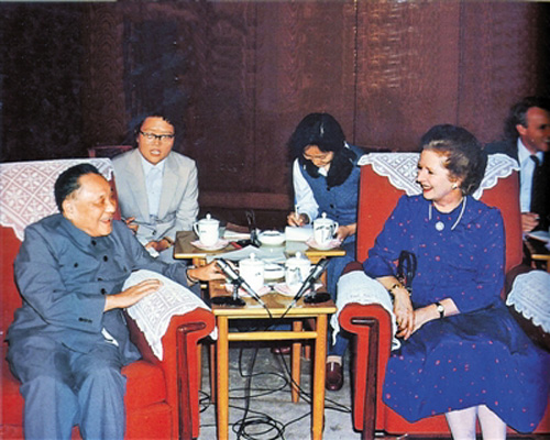 Late Chinese leader Deng Xiaoping and Margaret Thatcher [File Photo] 