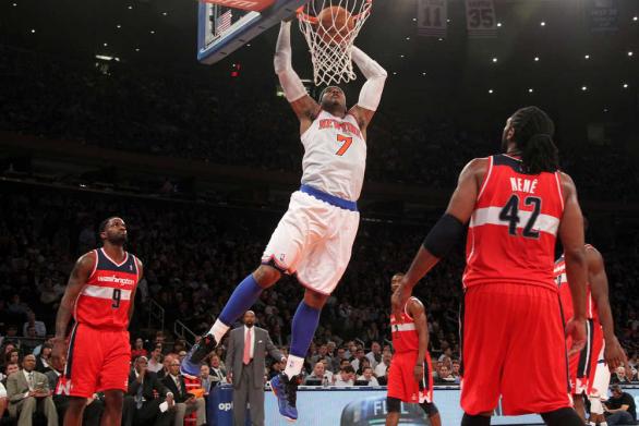 Anthony slams dunk in Knicks' win.