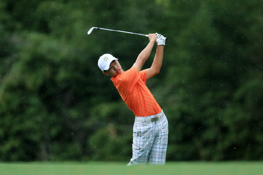 Guan, the youngest player in Masters history, advanced with a three-over par 75 and stood at four-over 148 after 36 holes. [Photo / Sina.com.cn]