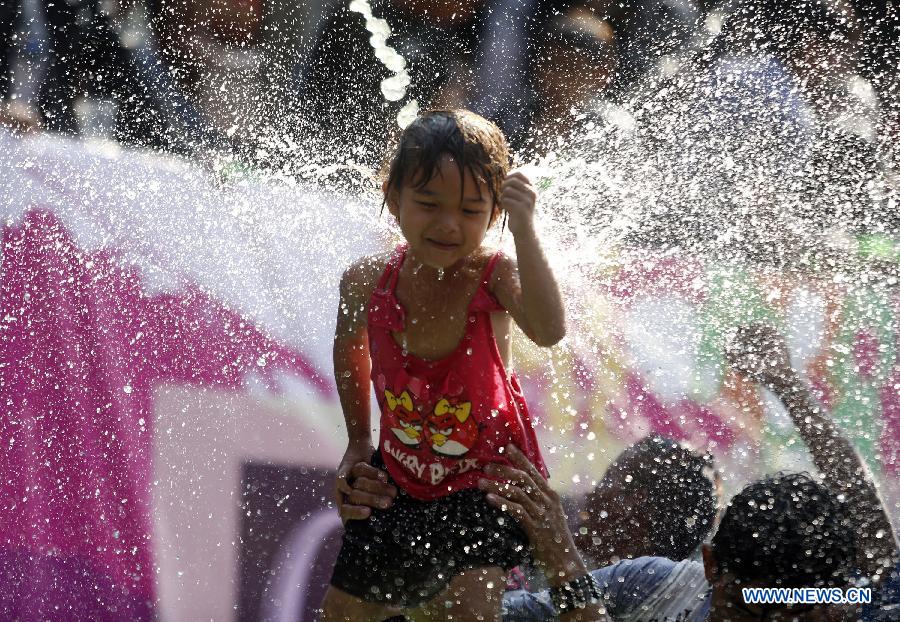 MYANMAR-YANGON-WATER FESTIVAL