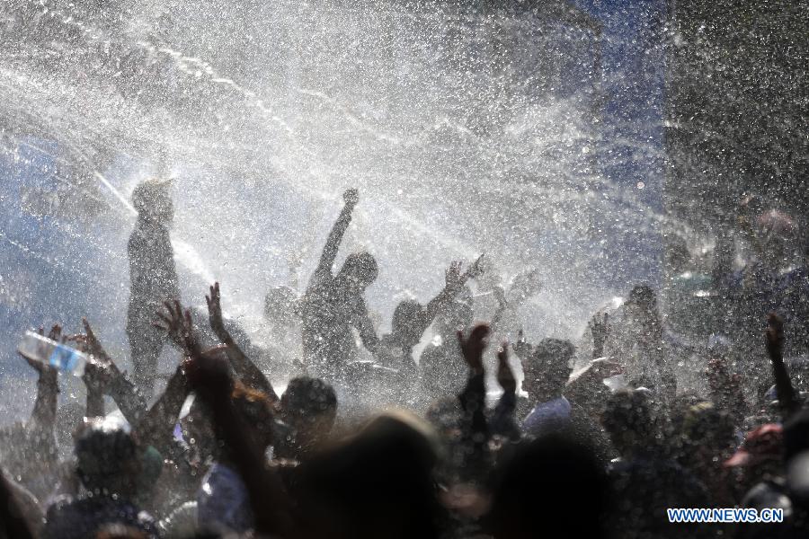 MYANMAR-YANGON-WATER FESTIVAL