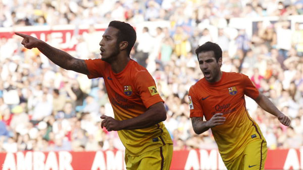  Thiago Alcantara opened thescoring for Barcelona.