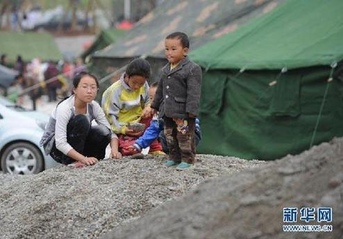 The earthquake in Lushan County has destroyed over 3,000 homes. For those residents of the county now homeless, a new makeshift arrangement is providing shelter and safety. 