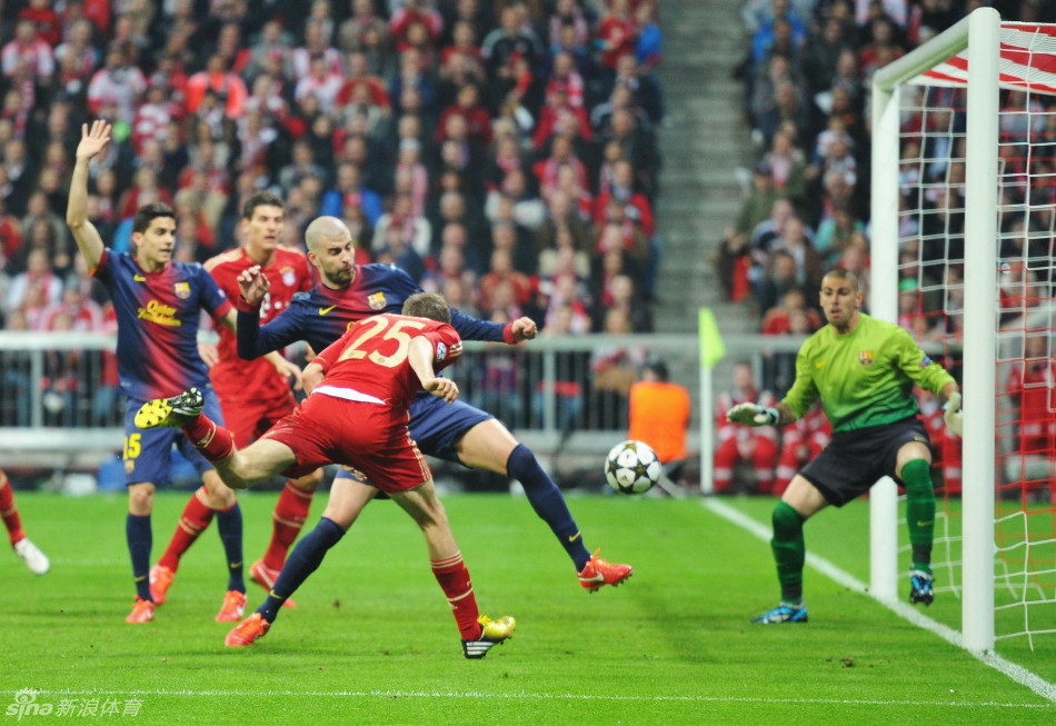 Muller opens the scoring for Bayern Munich. 