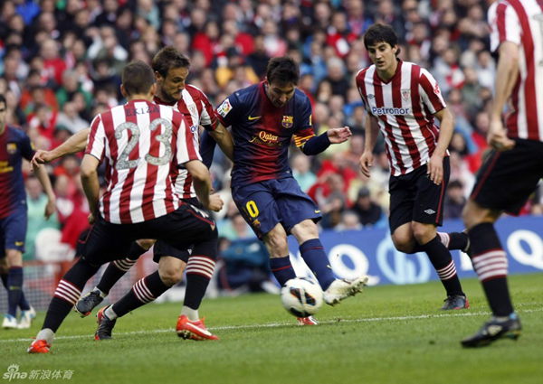  Messi scored a brilliant equaliser.