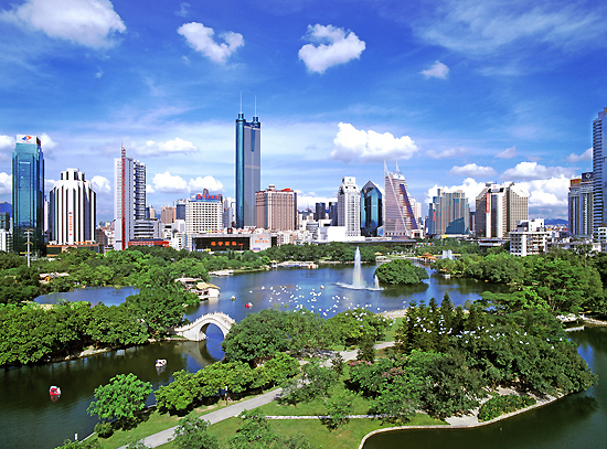 Shenzhen, Guangdong Province, one of the 'top 10 attractive Chinese cities for foreigners 2012' by China.org.cn.