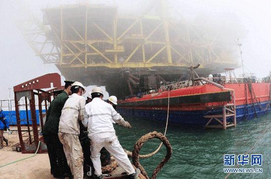 China largest deep-sea oil drilling platform was dispatched from the eastern city of Qingdao on Sunday, heading to its service destination in the South China Sea. 