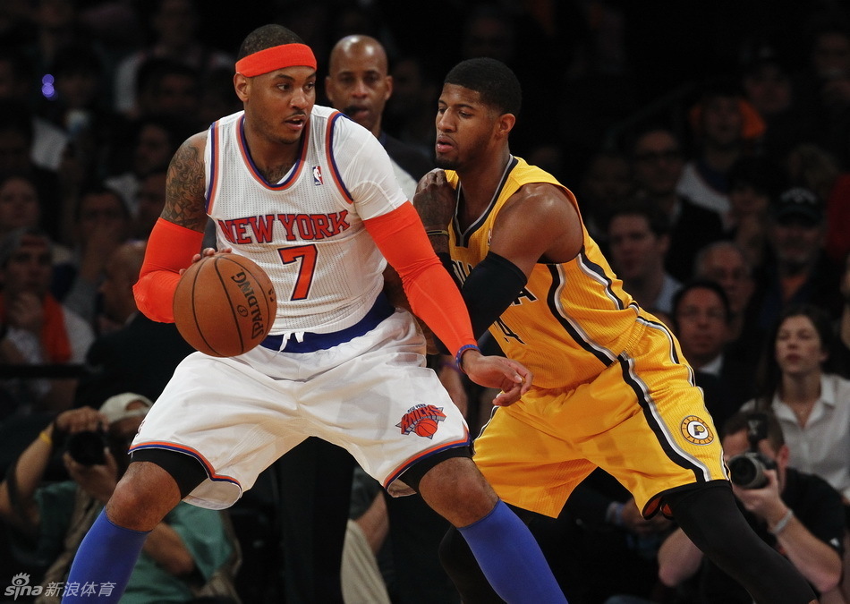 Carmelo Anthony one-on-one with Paul George. 