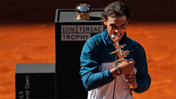 Nadal crushes Wawrinka to win Madrid Open final.