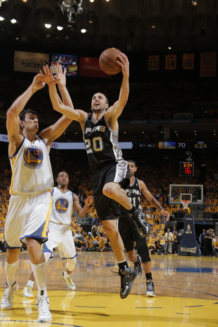 Manu Ginobilli goes up for a basket.
