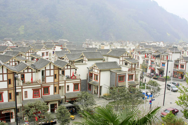 Yingxiu town, one of the most severely devastated by the 2008 quake, has been reborn. [Photo / China Daily]